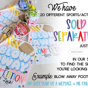 Editable Dance Blow Away the Competition Printable Tags Good Luck ...