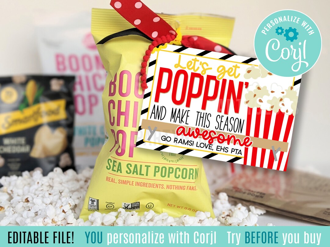 Editable Gymnastics Team Printable Tag Let's Get Poppin' Gymnastics