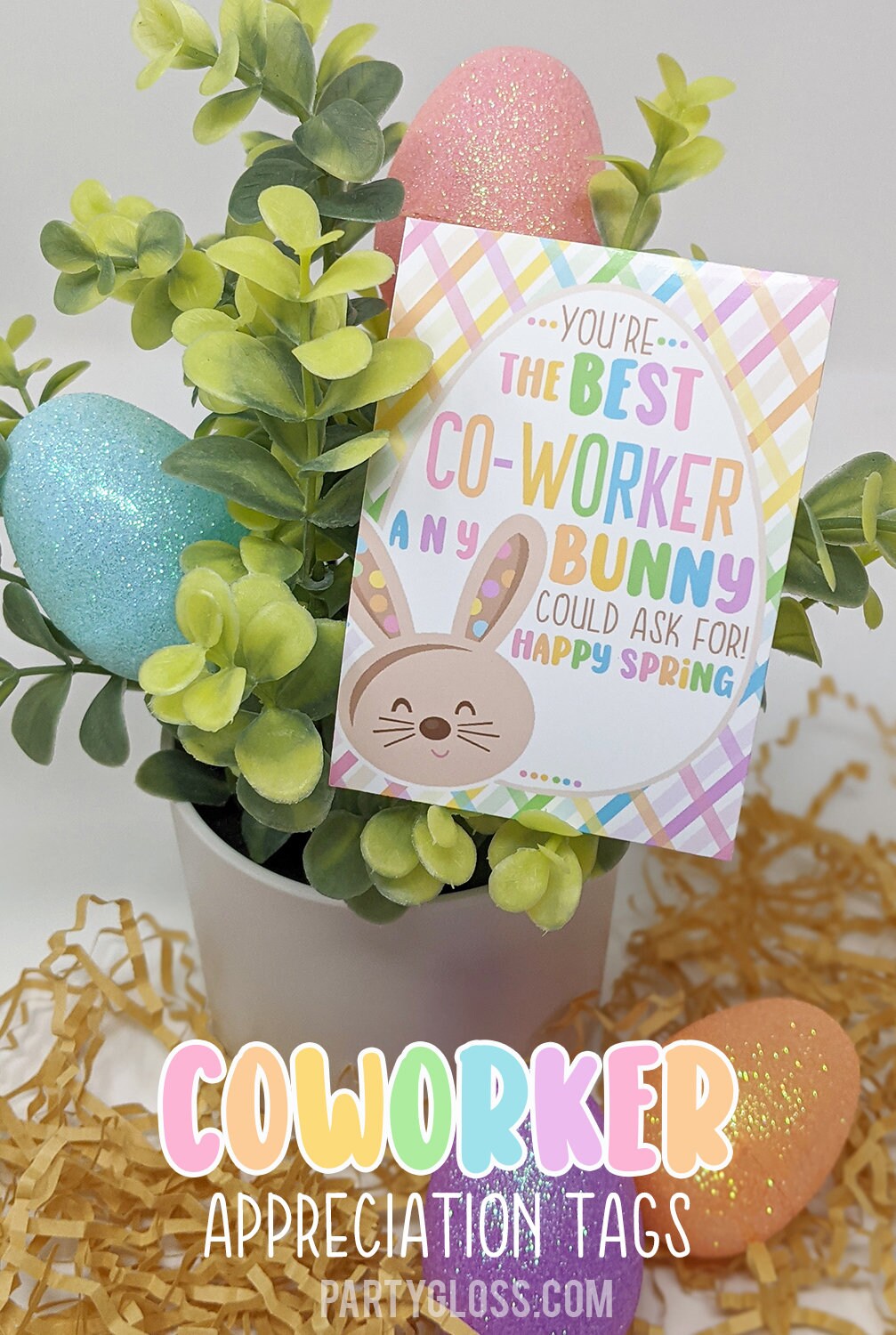 Easter Coworker Appreciation Printable Tags Happy Spring Tag Co-worker ...