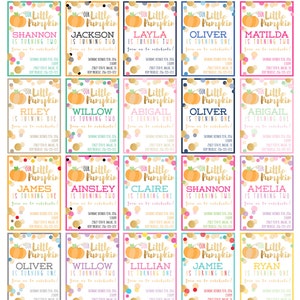 Pumpkin Invitation Digital or Printed Pumpkin Party Glitter Pumpkin Invite Girl Pumpkin Gold Glitter Invitation Little Pumpkin image 3