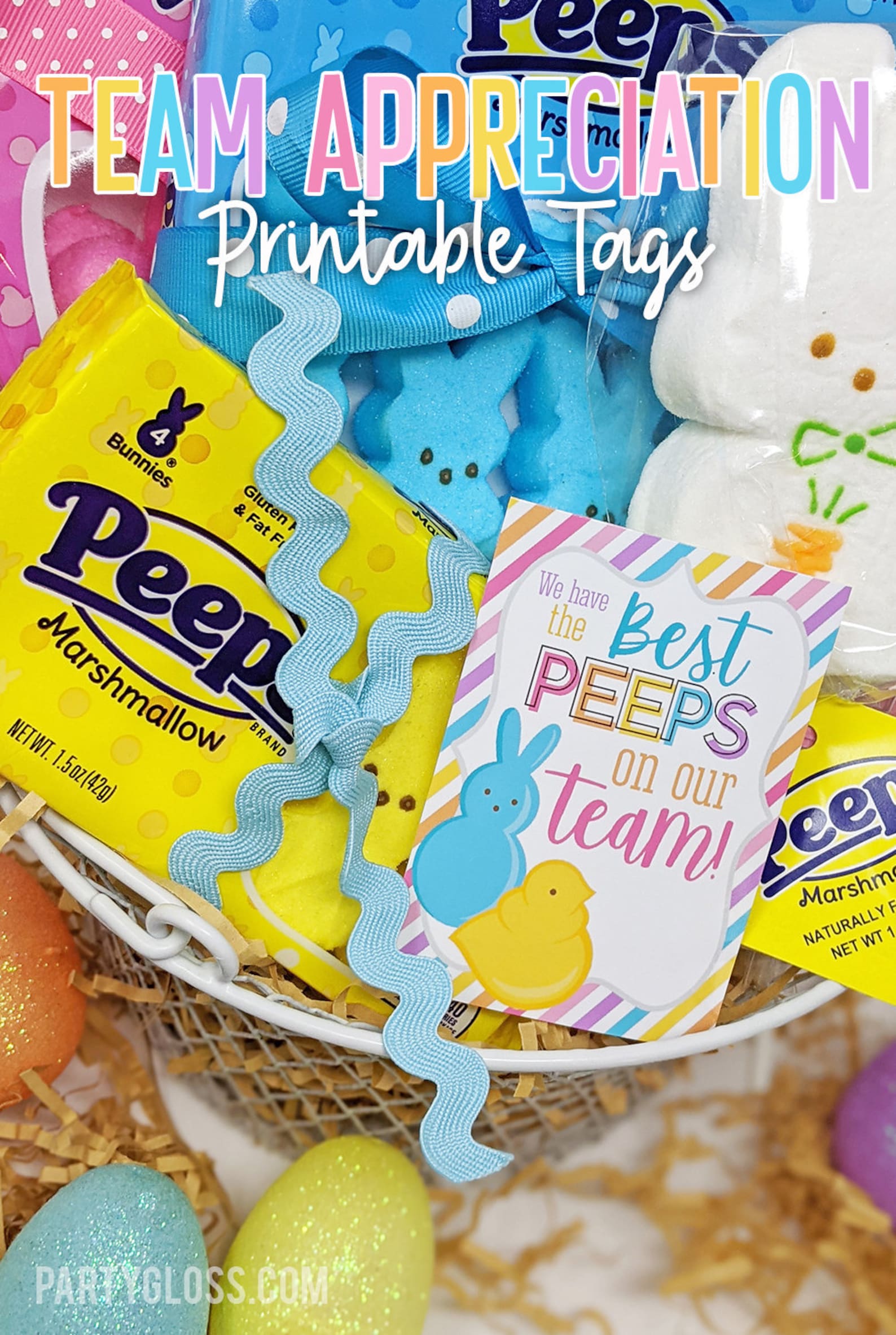 Easter Peeps Printable Tags, Team Appreciation Spring Staff Teammate ...