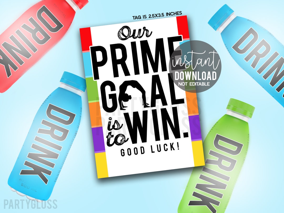 Gymnastics Our Prime Goal is to Win Printable Gift Tags Good Luck