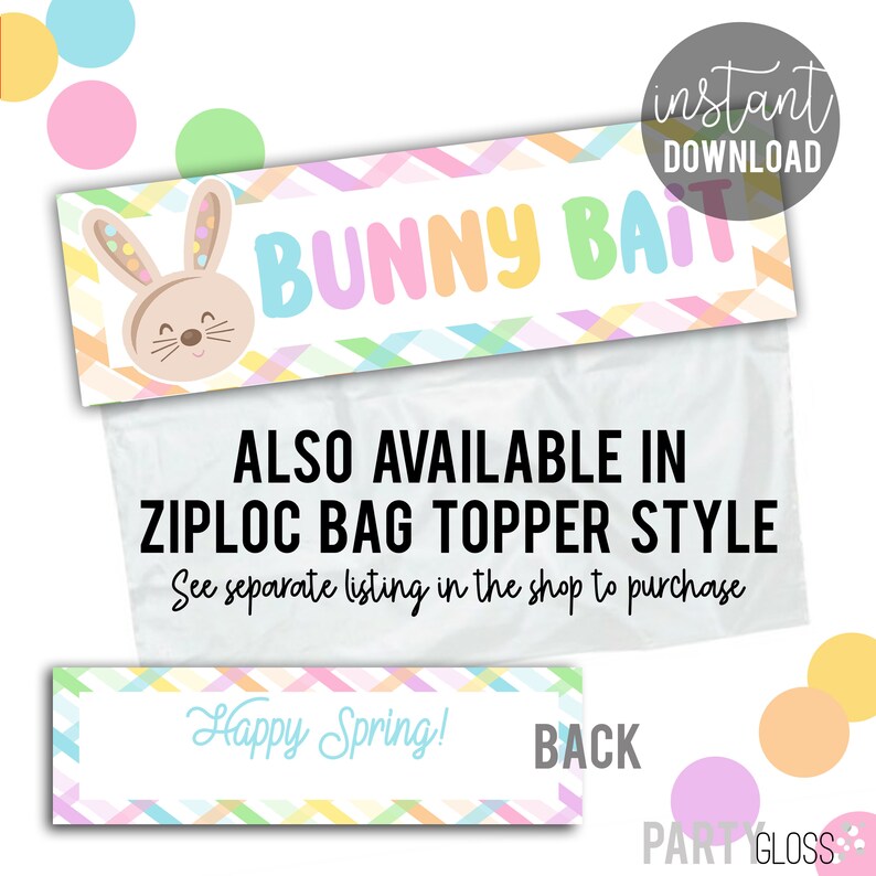 Bunny Bait Printable Tags Happy Spring Tag Bunny Bait Gift | Etsy