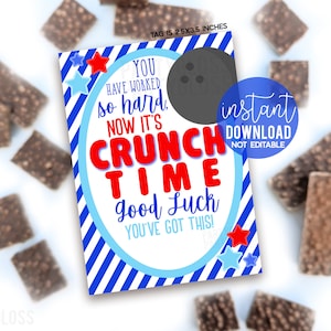 Boliche Crunch Time Good Luck Etiquetas para presentes para impressão, Barra de chocolate Doces Regionais Playoffs estaduais Dia de jogo Guloseimas da equipe Companheiros de equipe Você conseguiu isso