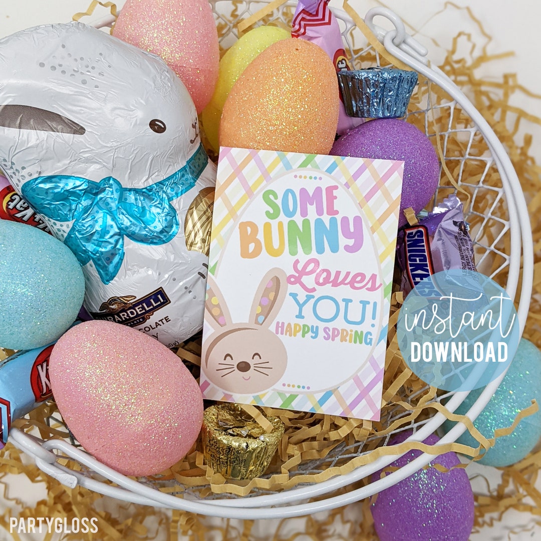 Happy Spring Appreciation Printable Tags Some Bunny Loves You Easter ...