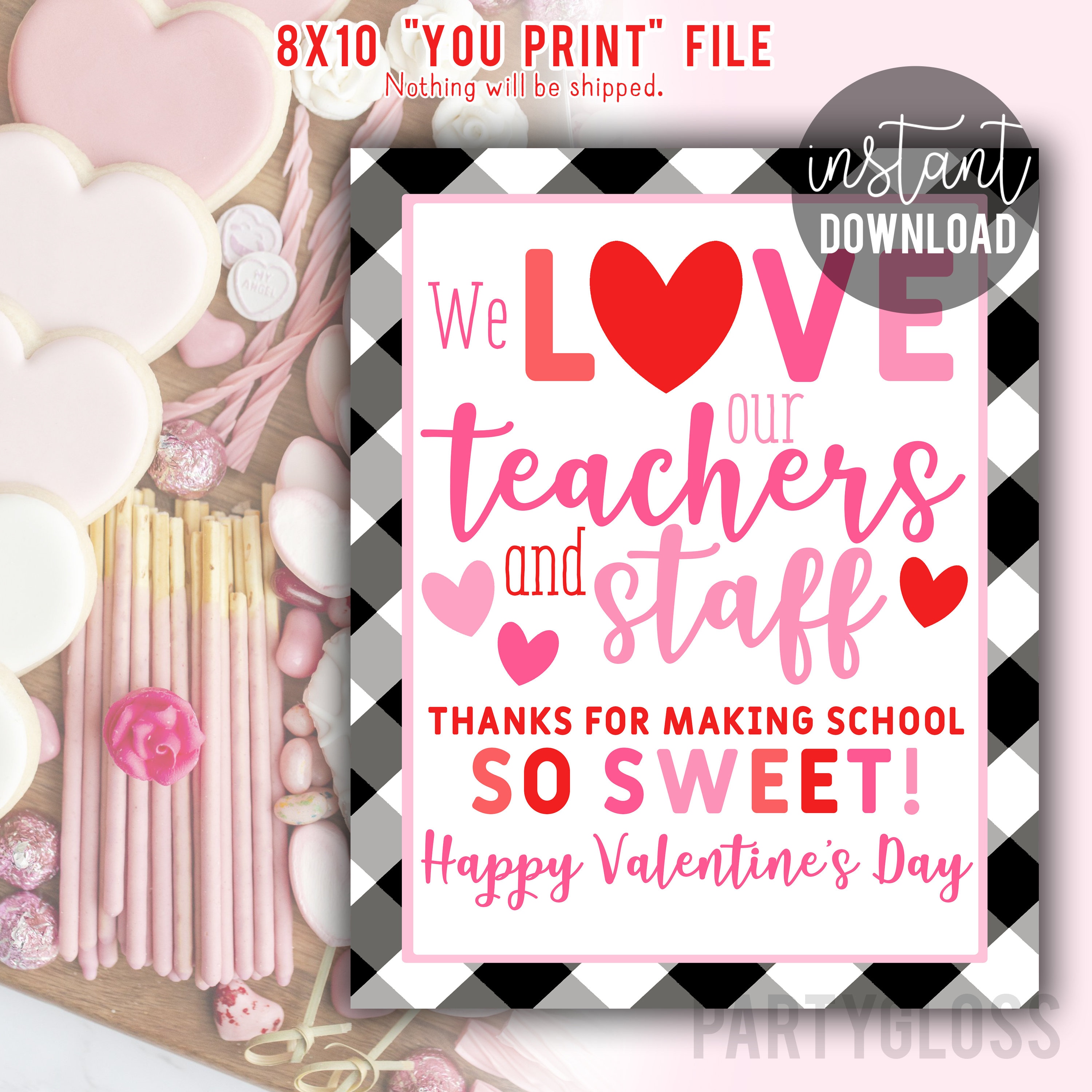 Valentine's Day Teacher Gift {Free Printable} - Kara Creates