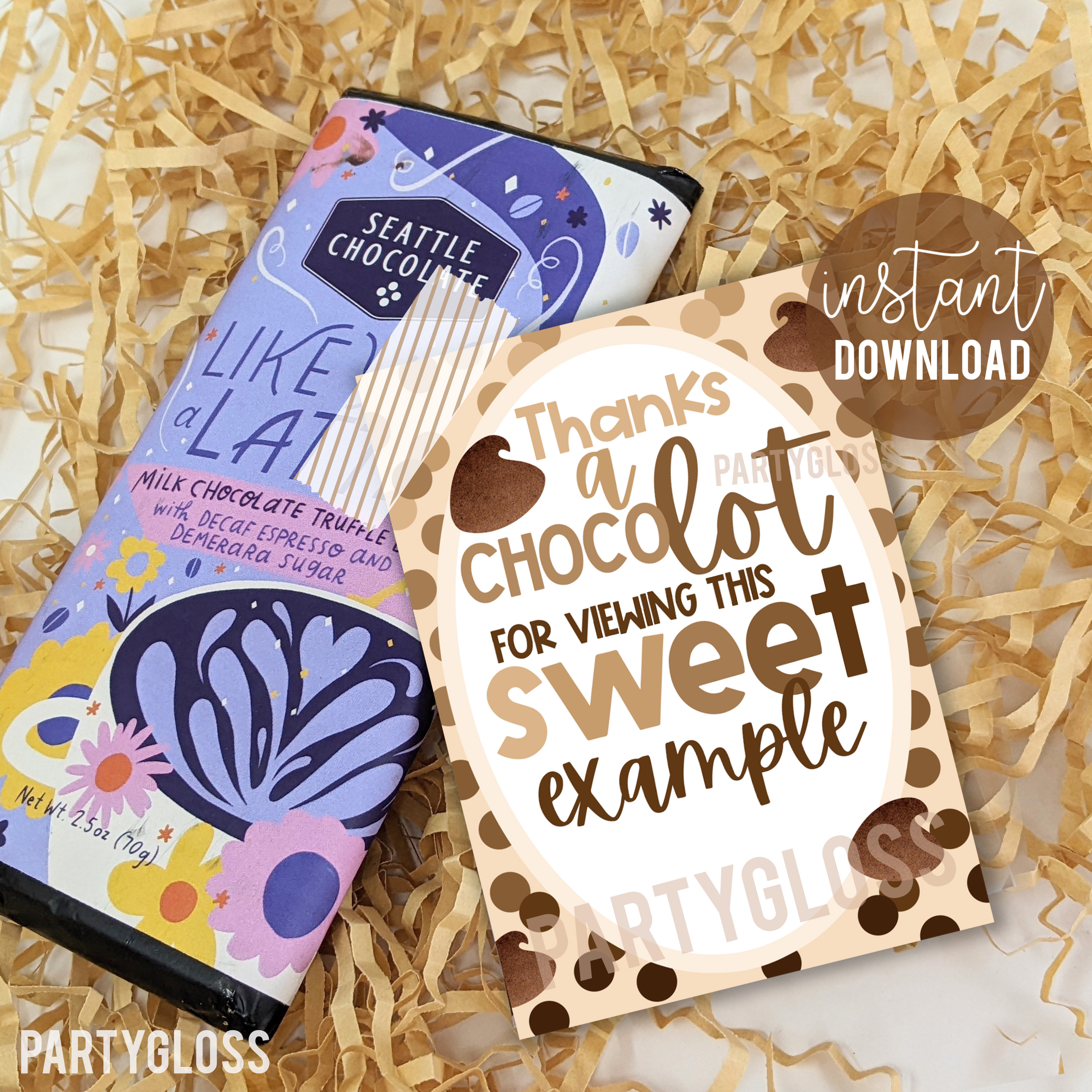 Chocolate Appreciation Printable Gift Tags, Thanks for All You Do ...