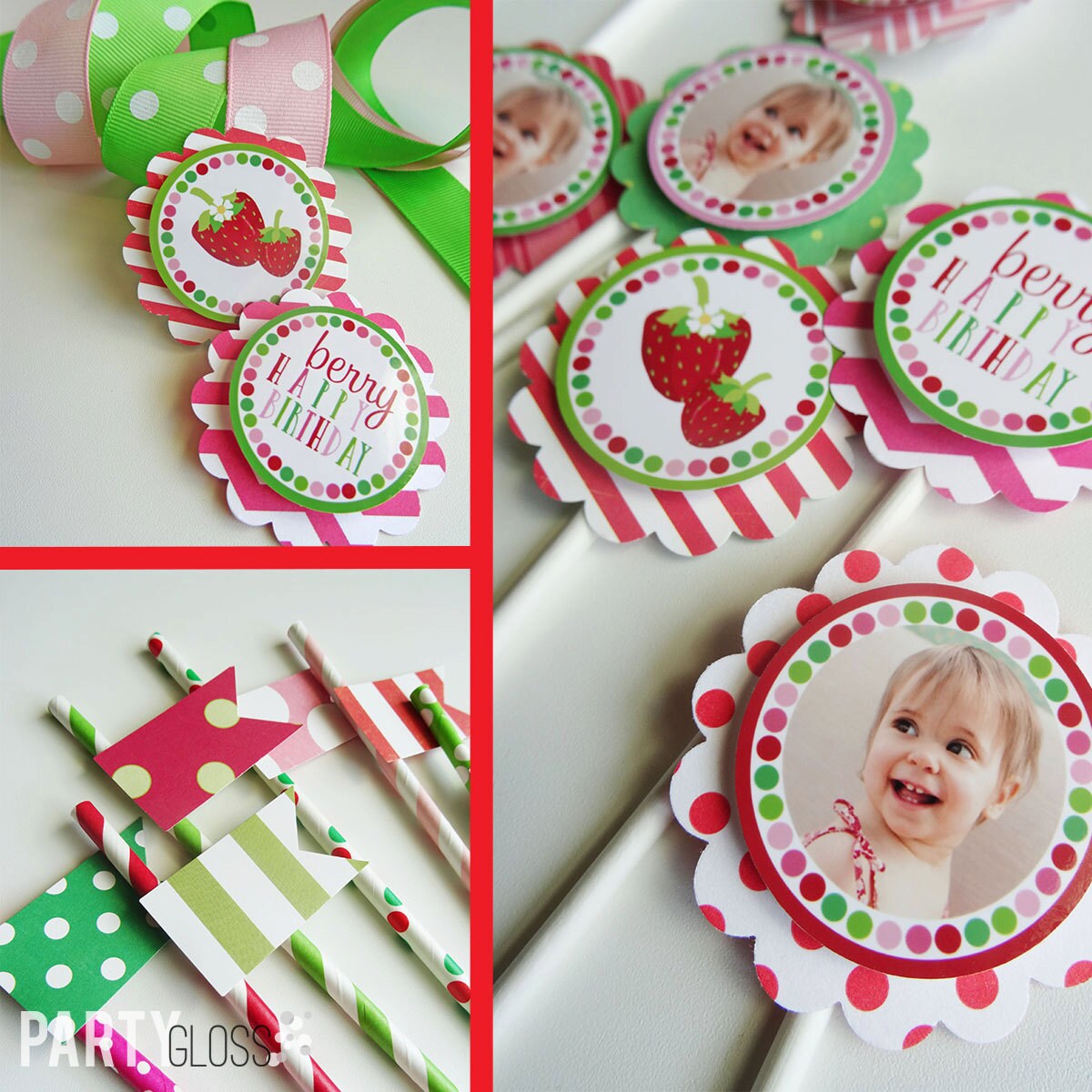 Strawberry Birthday Party Decorations Package Fully Assembled | Etsy