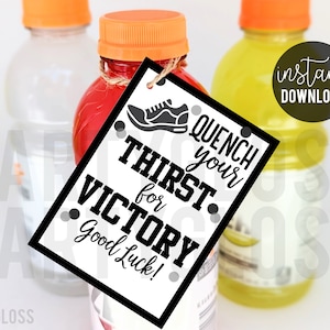 Black Cross Country Good Luck Printable 8x10 Inch Sign, Quench Your ...