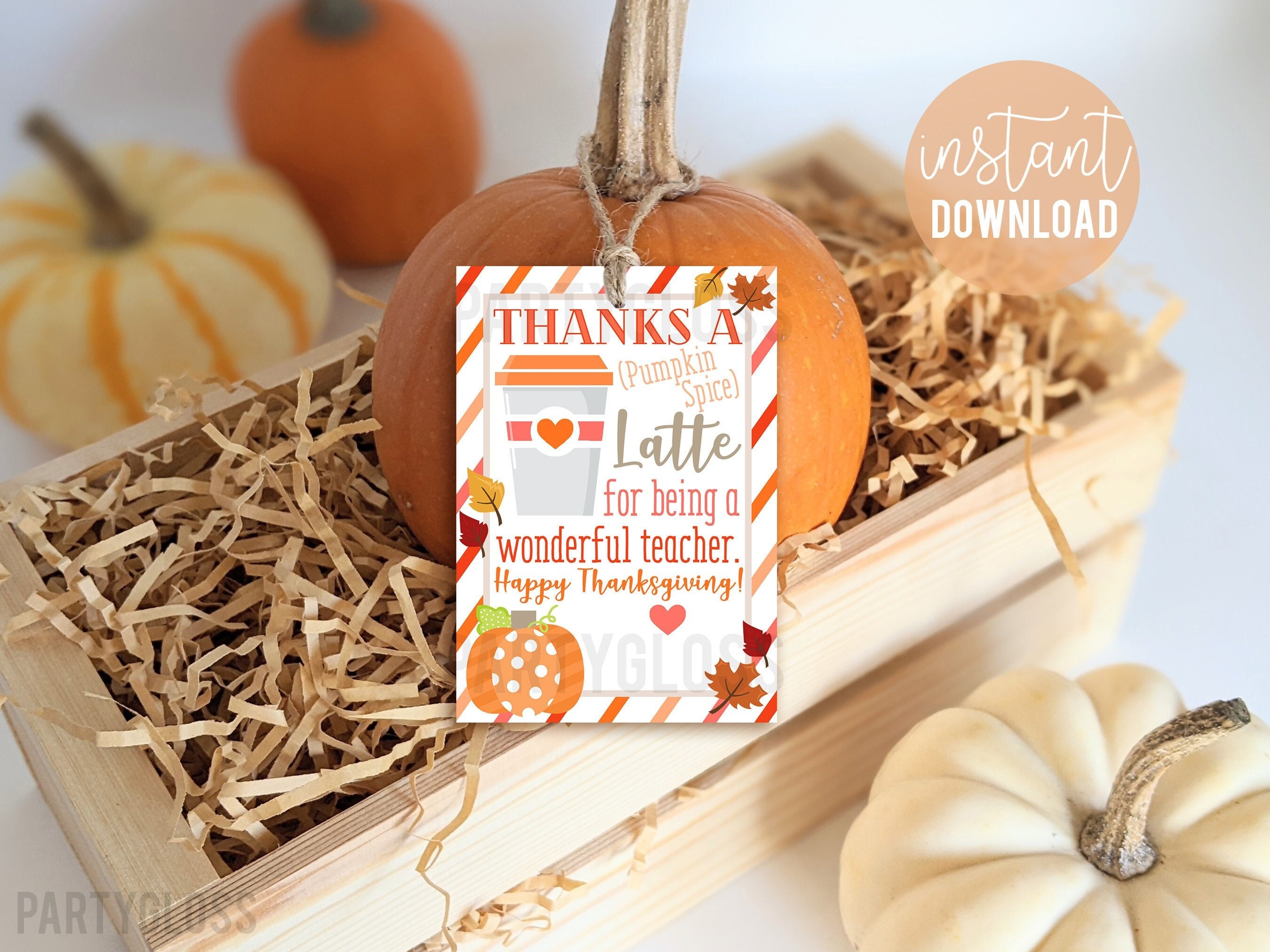 Pumpkin Spice for Someone Nice Gift Tag, Thanksgiving Thank You Tag - –  Cute Party Dash