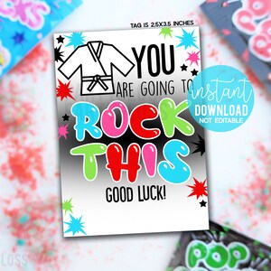 Martial Arts You Are Going To Rock This Good Luck druckbare Geschenkanhänger, Pop Candy Rocks Jiu Jitsu Karate Judo State Tournament Wettbewerb