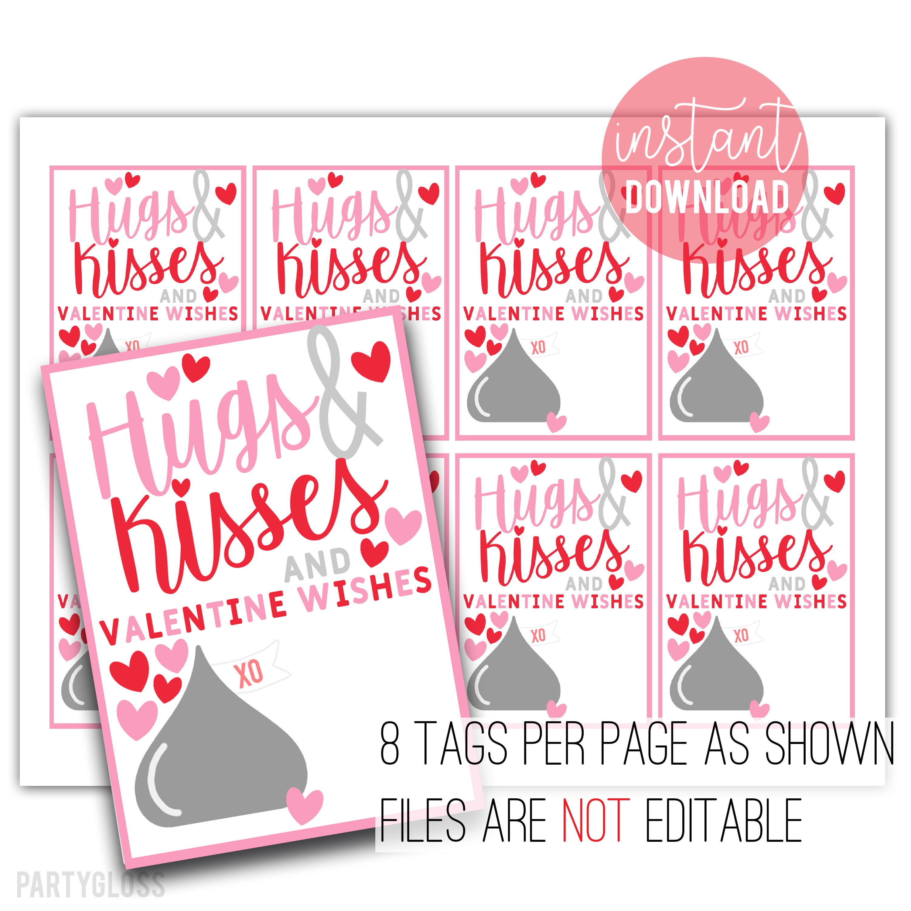 Hallmark American Greetings Valentines Day Tissue Paper XO Hugs Kisses 3  Packs for sale online