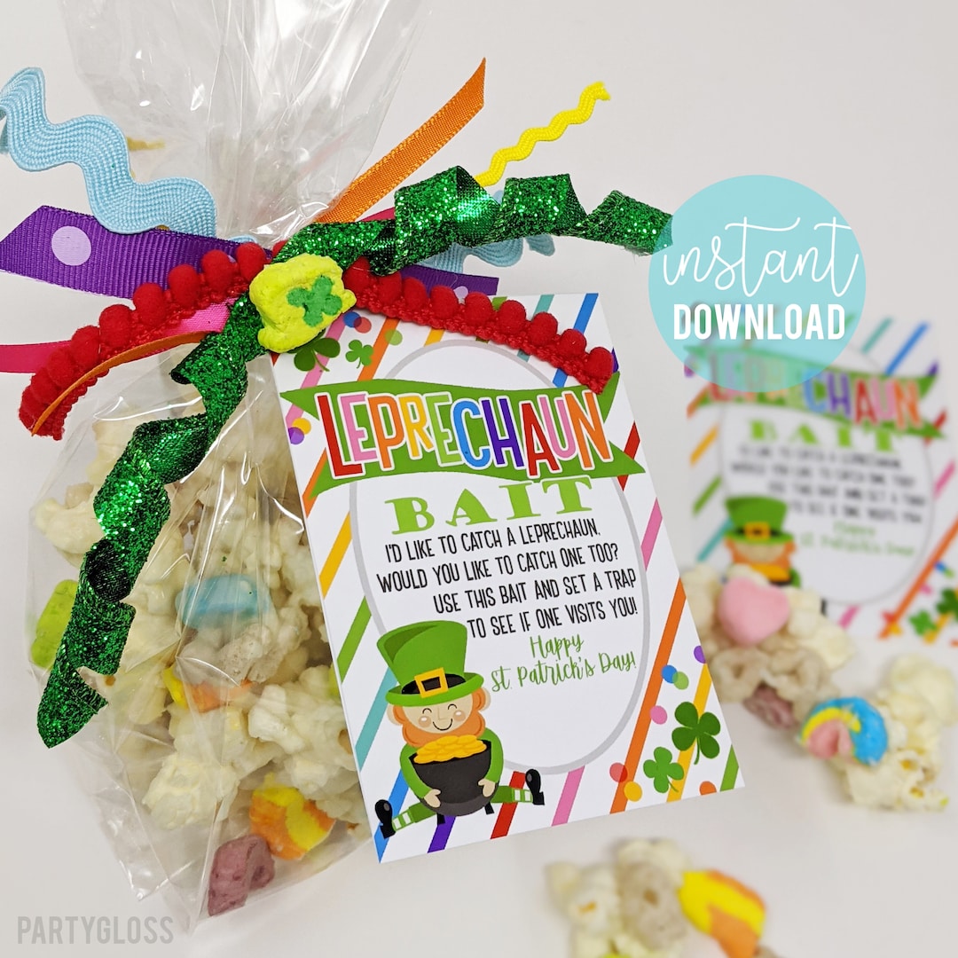 St. Patrick's Day Leprechaun Bait Printable Tags Treats