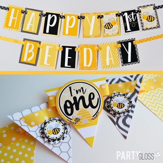 Bee Birthday Party Decorations Fully Assembled Bee Theme Etsy