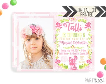 Fairy Invitation | Digital or Printed | Magical Fairy Invitation | Fairy Birthday Invitation | Fairy Invite with Photo | Fairy Printables