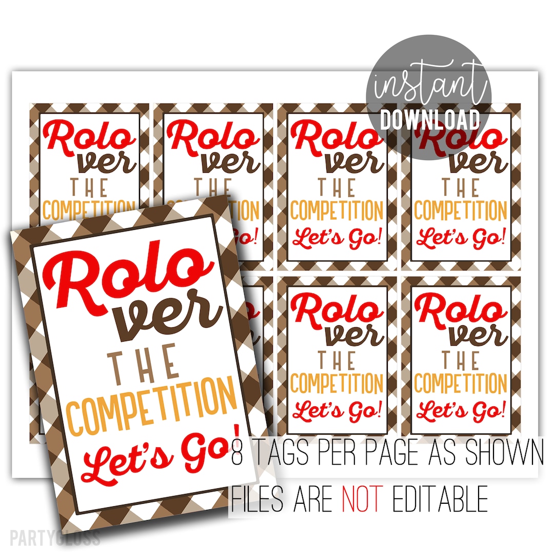 Good Luck Printable Gift Tags, Rolo Ver the Competition Conference ...