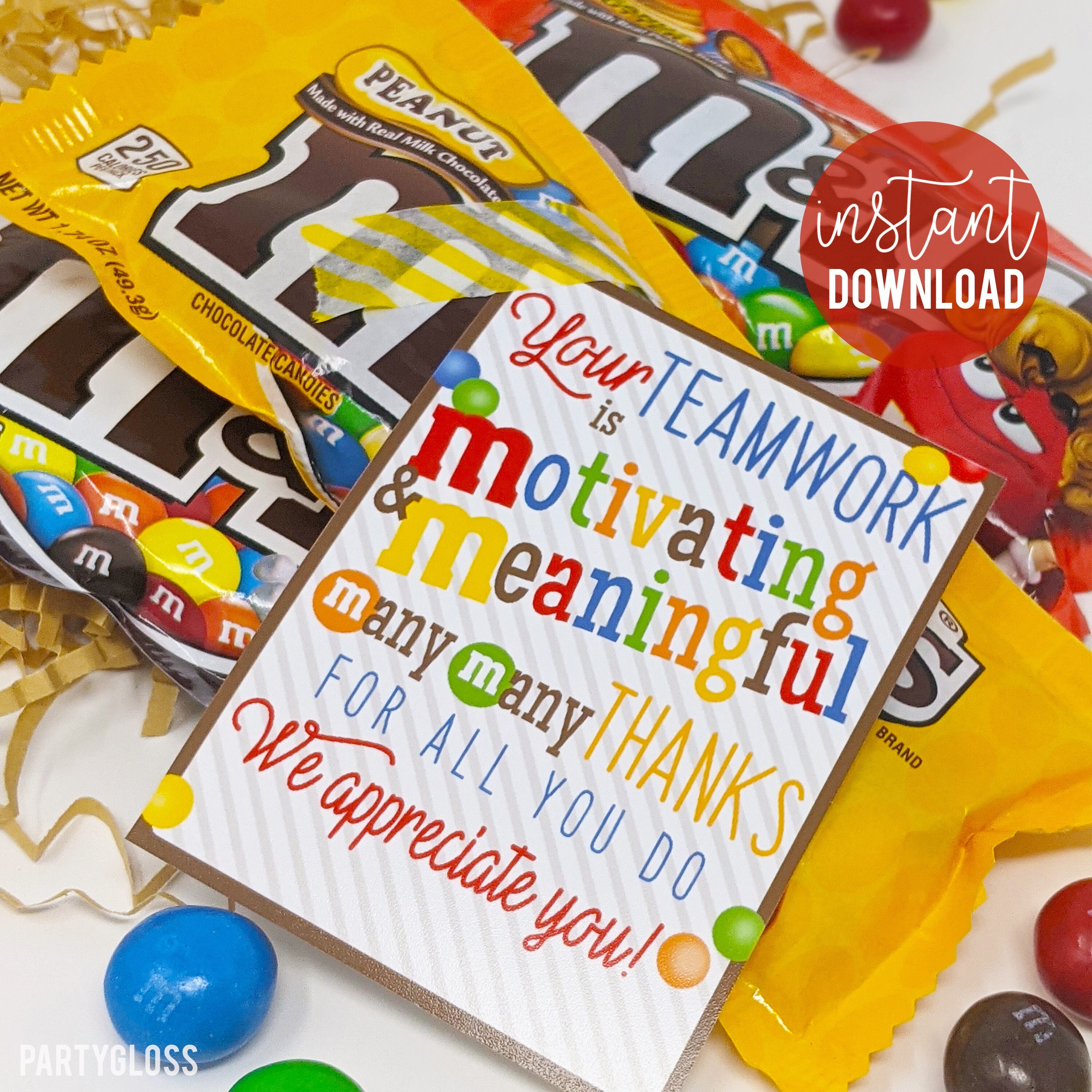 Teamwork Employee Appreciation Printable Tag Employee Tags Etsy UK