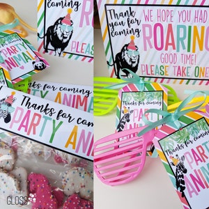 Party Animals Instant Download Birthday Party Package, Party Animal Zoo Printable Wild One Two Wild Young Wild & Three Party Rainbow Jungle