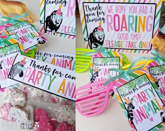 Party Animals Instant Download Birthday Party Package | Party Animal Zoo Printable Party | Wild One | Two Wild | Young Wild and Three Party