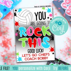 Bearbeitbarer Beachvolleyball Sie werden diese druckbare Geschenkanhänger, Pop Candy Rocks Indoor Match Zustands-Meisterschafts-Turnier rocken