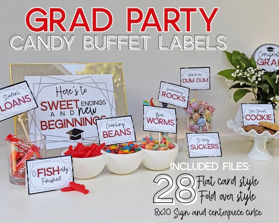 Labels for candy buffet bags