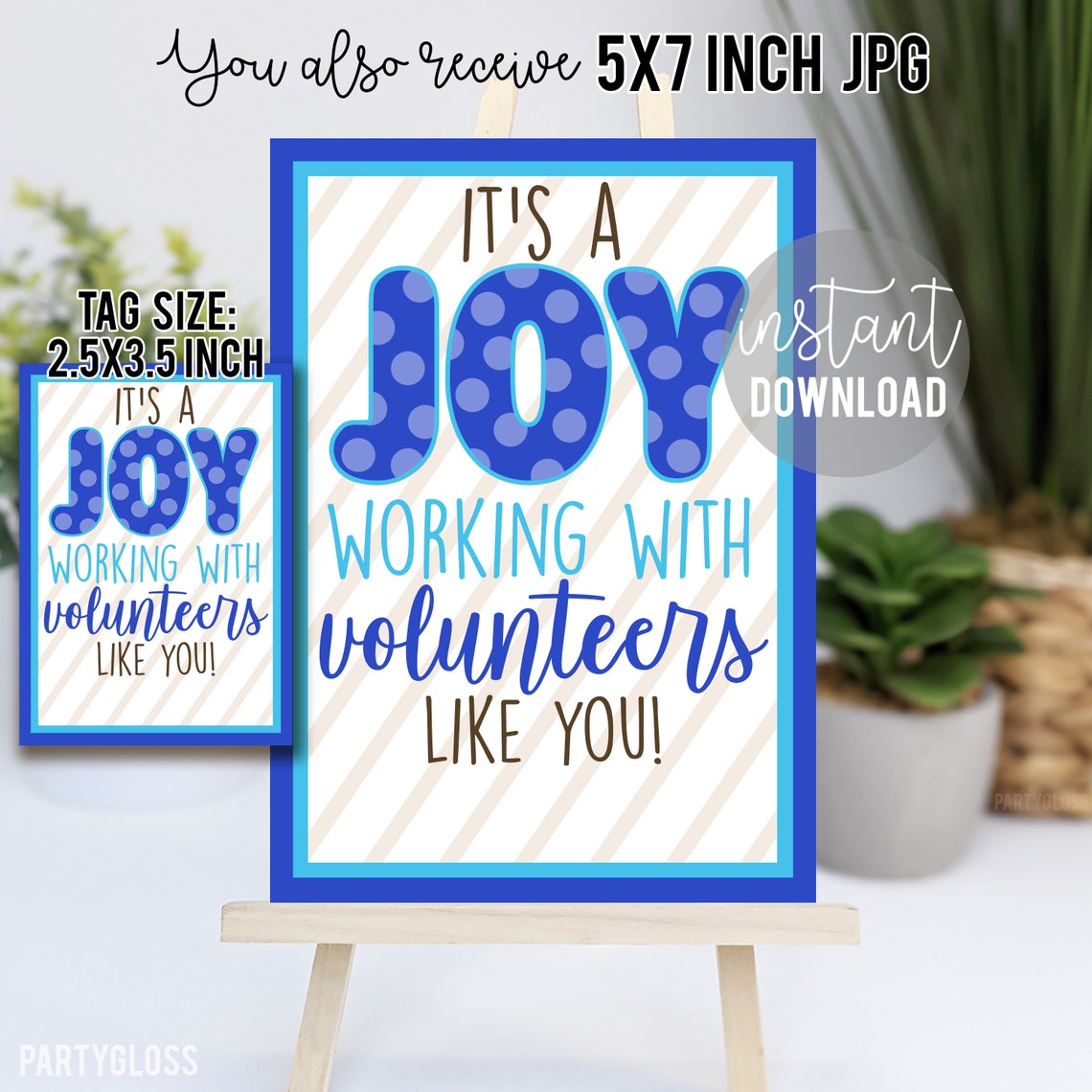 Volunteer Appreciation Printable Tag Printable Almond Joy | Etsy