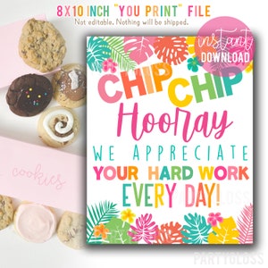 Teacher Appreciation 8.5x11 Printables, Lunch School Staff, PTO PTA, Treats Snacks Teachers Tropical Hawaiian Beach Aloha Tiki Bulk Bundle image 9