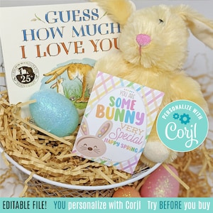 Bearbeitbare Frühlingsaufwertung Printable Tags You Are Some Bunny Sehr Besonderes Ostern Freund Familie Nachbar Team Lehrer Büro Mitarbeiter Mitarbeiter