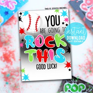 Baseball You Are Going To Rock This Good Luck Druckbare Geschenkanhänger, Pop Candy Rocks State Playoffs Spieltag Team behandelt Turnier Teammate