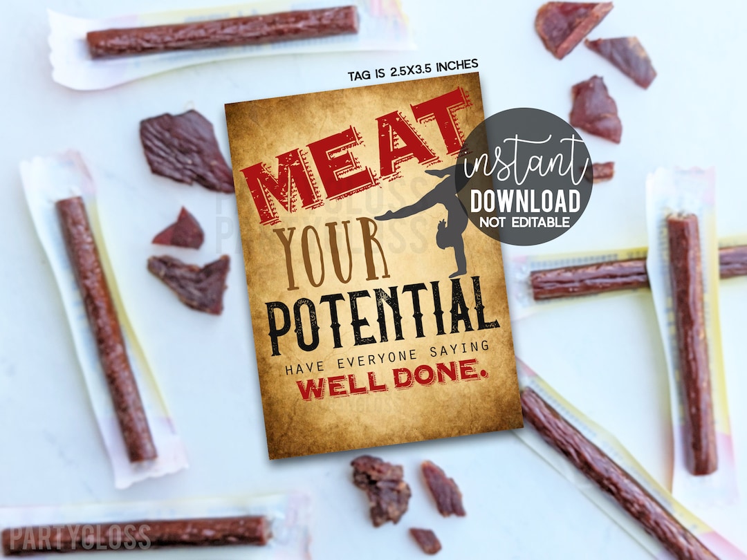 Gymnastics Meat Your Potential Printable Gift Tags Gymnast Etsy