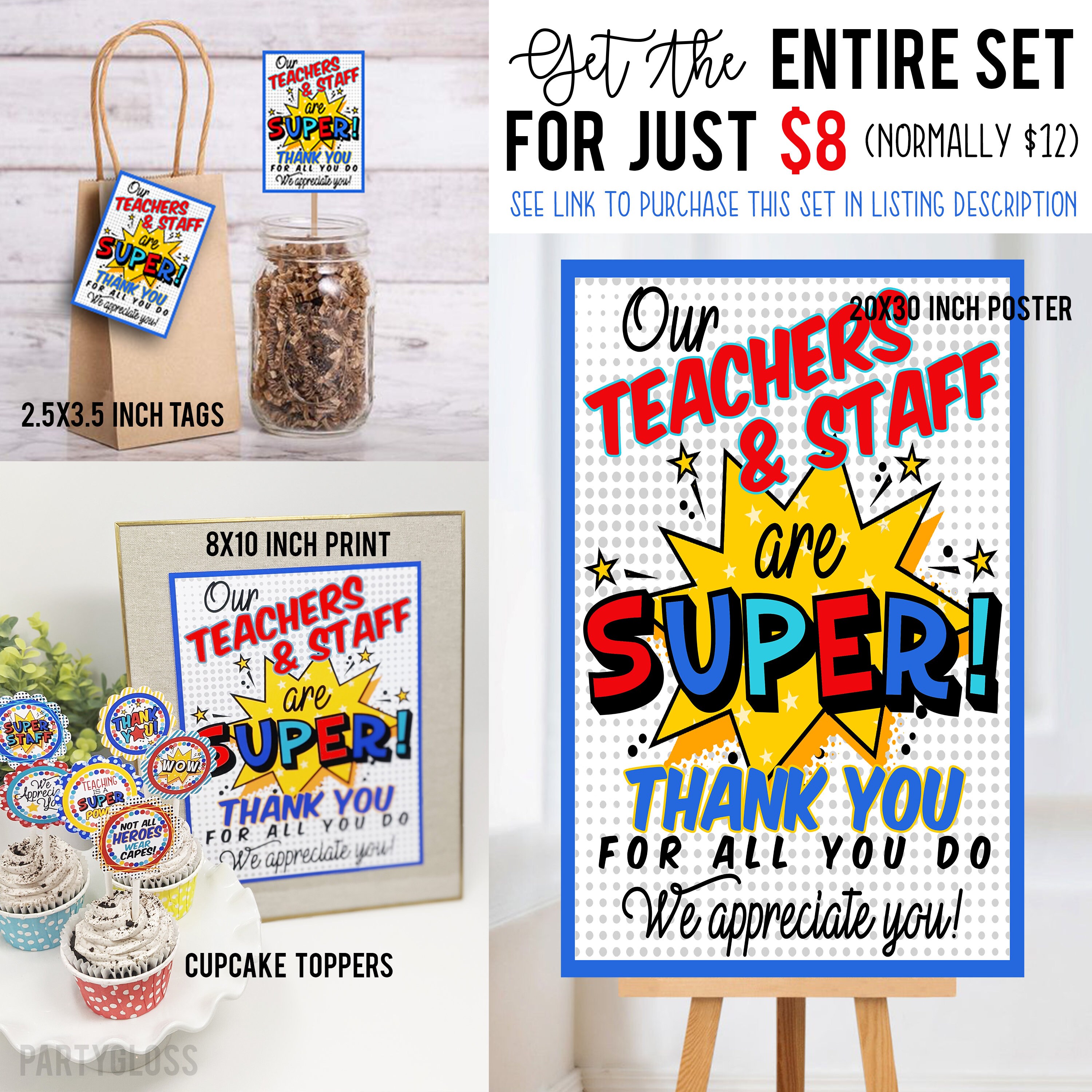 Teacher Appreciation Printable Tag | Super Hero Tags | Teacher Tags ...