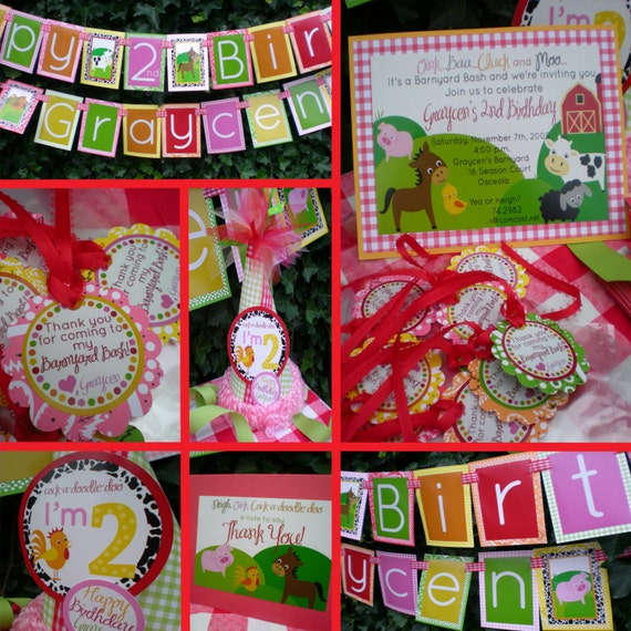 Barnyard Birthday Party Decorations Fully Assembled | Etsy