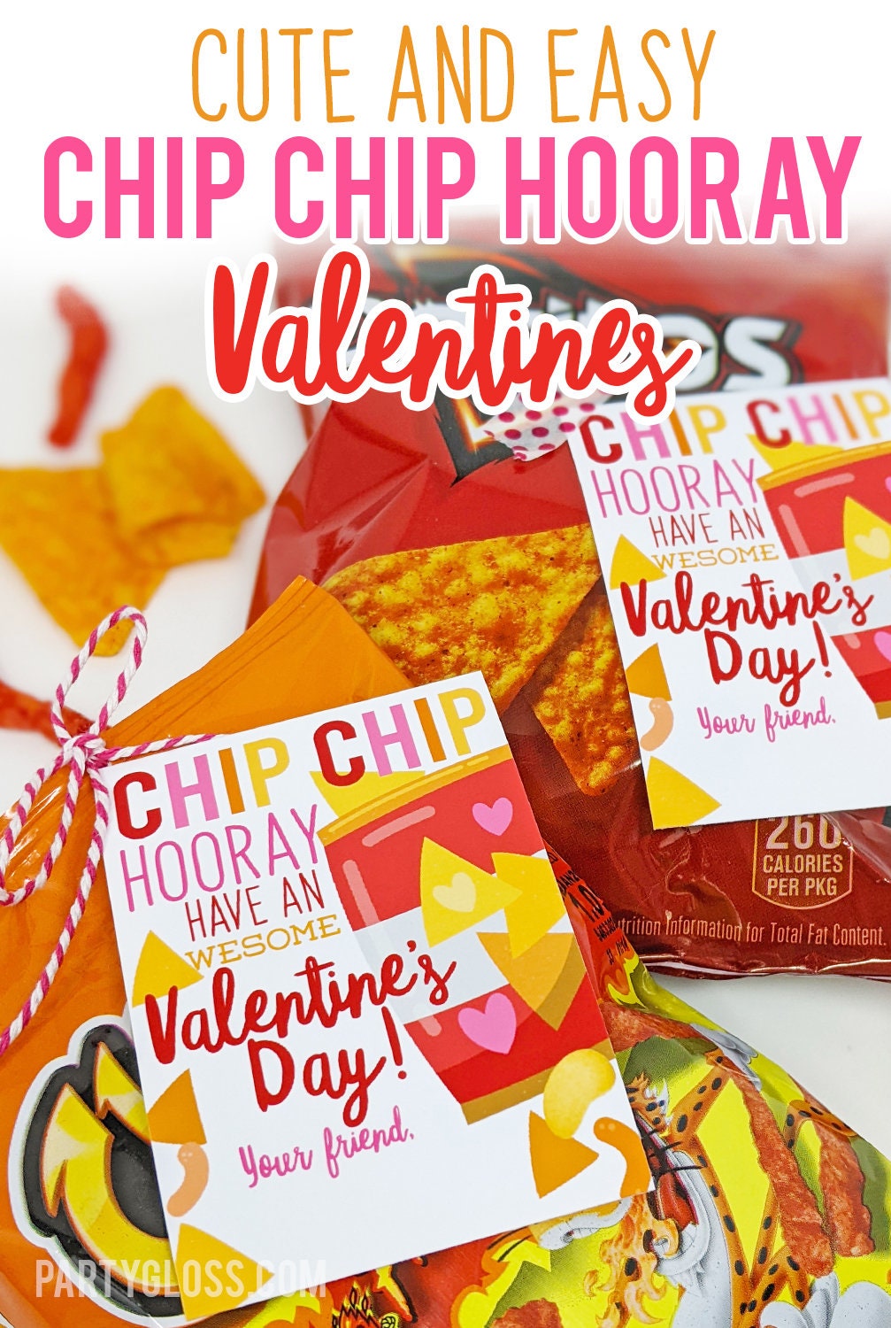 Chips Valentine's Day Printable Bag of Chips Valentine Etsy