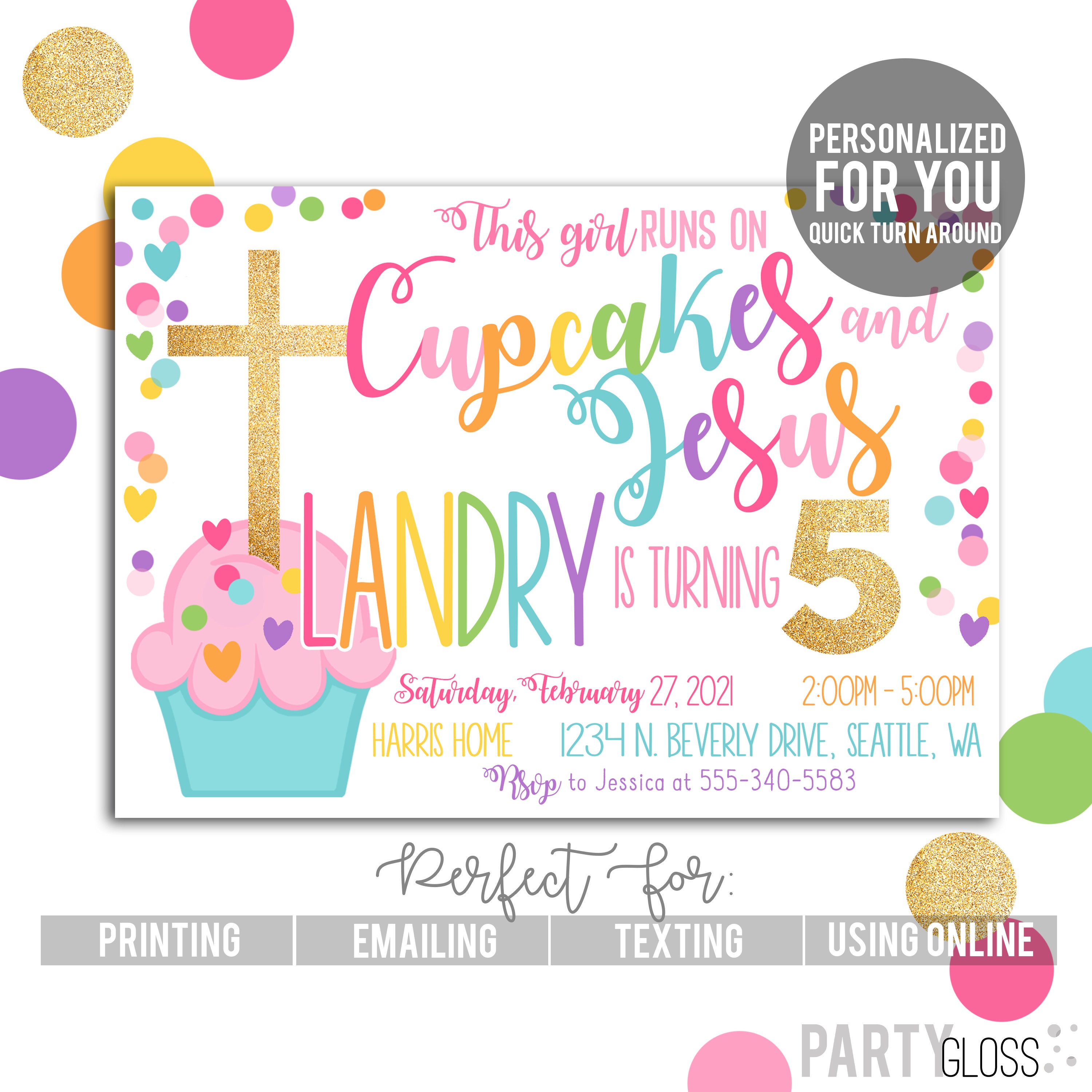 Birthday Party For Jesus Invitations