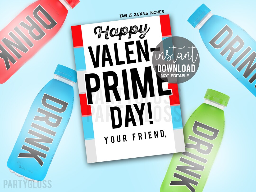 Valenprime Valentine's Day Printable Tag, Sports Drink Valentine ...