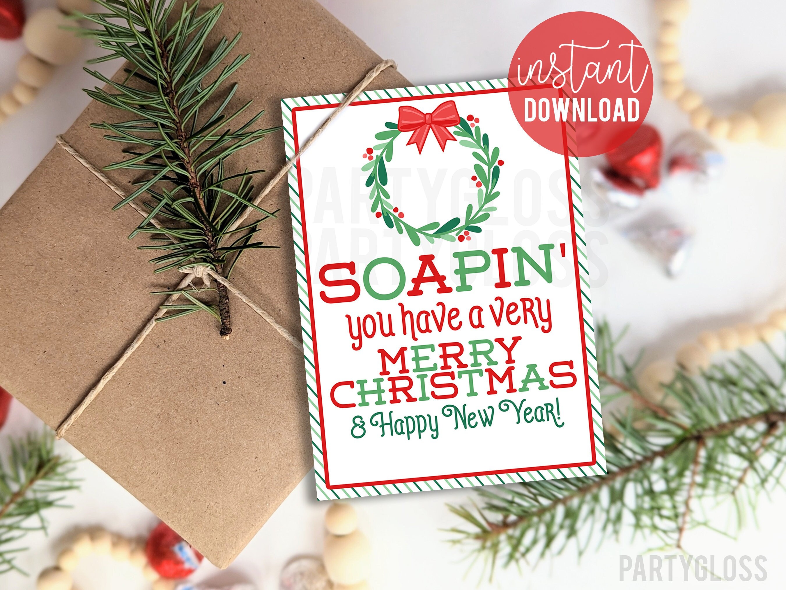 Soapin' You Have A Very Merry Christmas Printable 