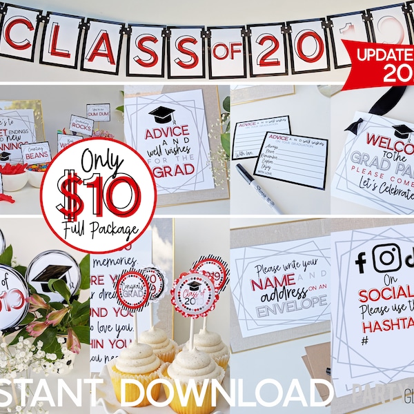 Graduation Printable Package | Grad Party Decor | Class of 2023 | Graduation Printables | Graduation Decorations 2023 | Graduation Candy Set