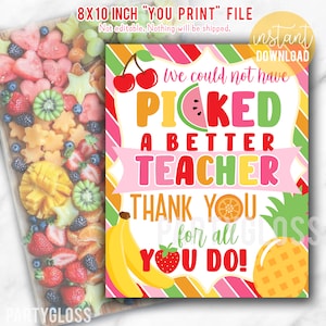 Teacher Appreciation Print | Teacher Printable | Teacher Thank You Treats | Teacher Appreciation Ideas | Luncheon Breakfast Sign | PTO PTA