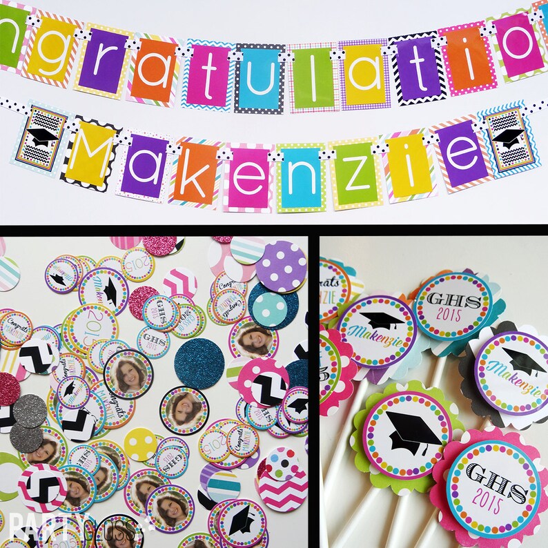 Graduation Party Decorations Package Fully Assembled Etsy
