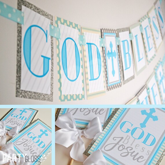 Baptism Party Decorations Package Fully Assembled Dedication Etsy