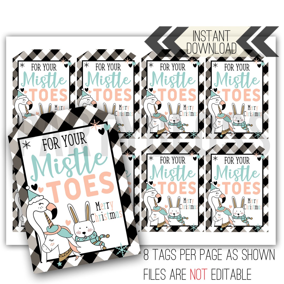 Mistle Toes Printable Tag | Nail Polish Gift | Staff Tag | Teacher ...