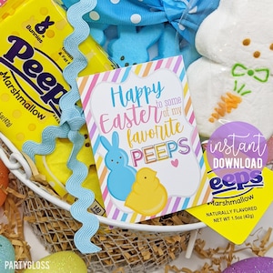 Happy Easter To Some Of My Favorite Peeps Printable Tags Friend Family Office Coworker Team Employee Class Neighbor Staff Volunteers Teacher