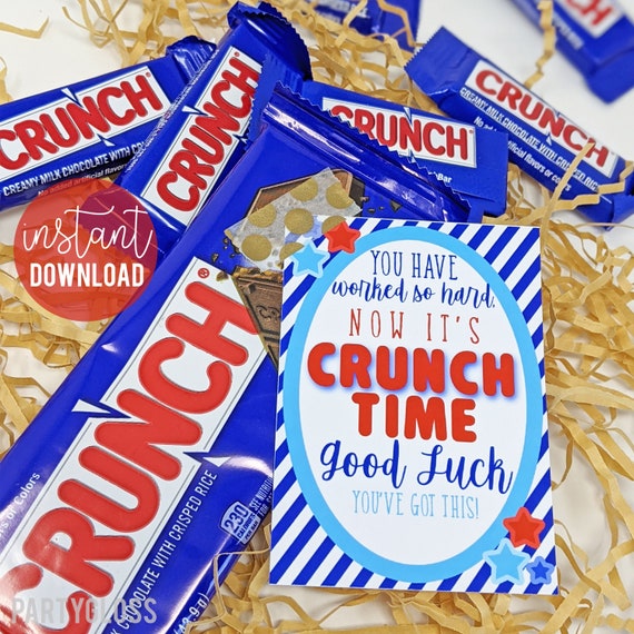 Crunch Time Good Luck Printable Tag Printable Crunch Tags Etsy
