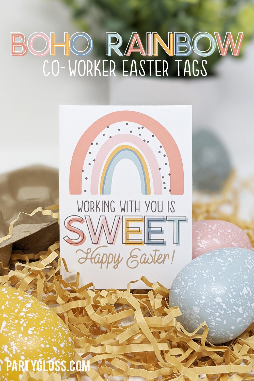 Happy Easter Coworker Appreciation Printable Tags Coworker Etsy UK