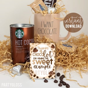 Chocolate Appreciation Printable Gift Tags, Thanks for All You Do ...