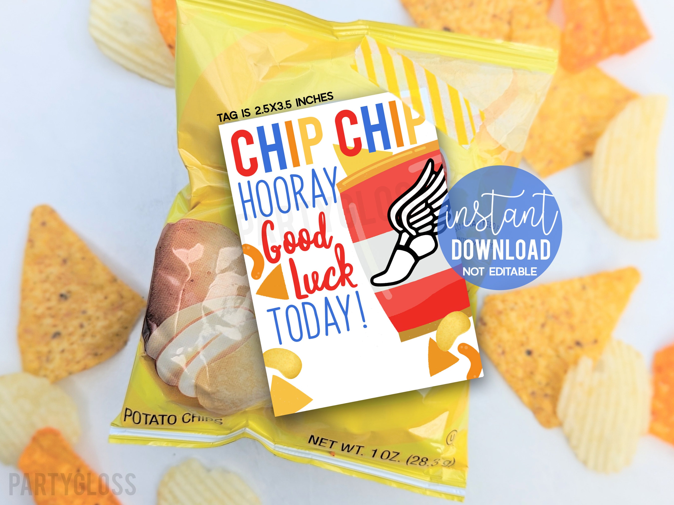 Track and Field Chip Chip Hooray Good Luck Today Printable Gift Tags ...