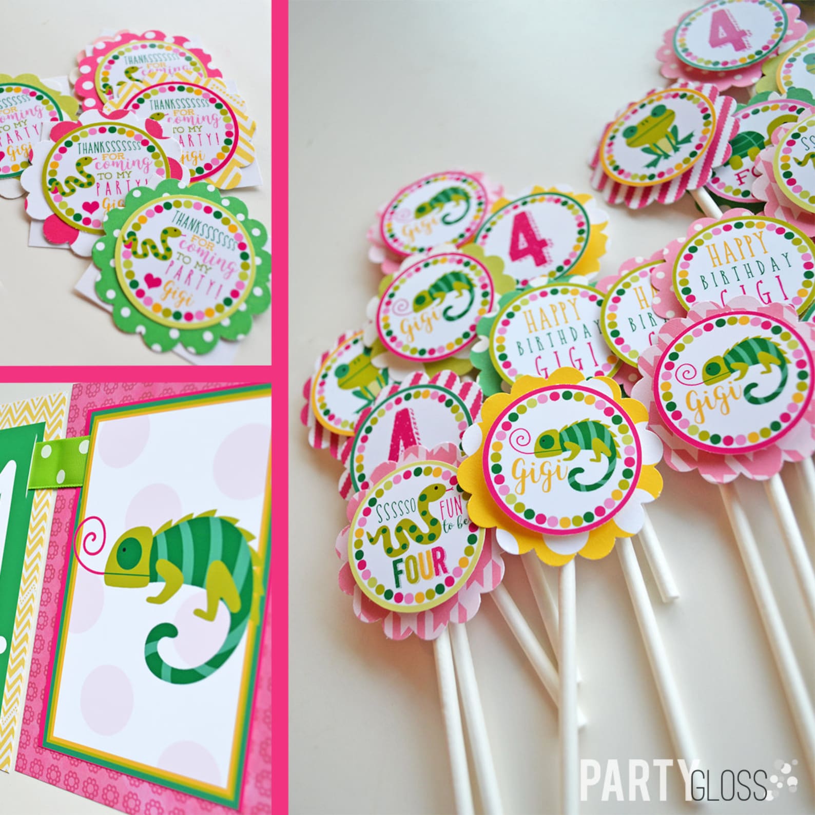 Reptile Birthday Party Decorations Package Fully Assembled Etsy