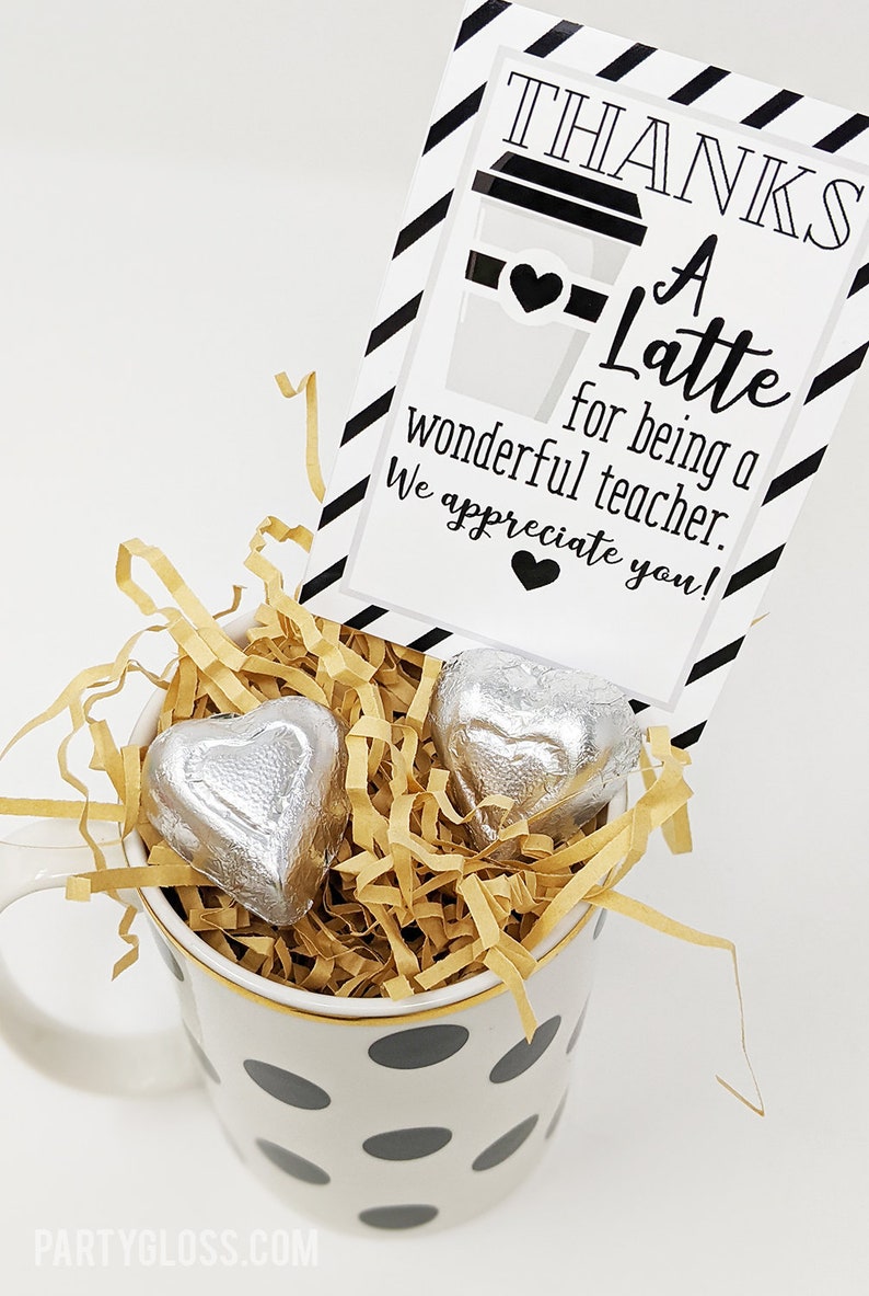 Teacher Appreciation Printable Tag | Thanks A Latte Tag | Latte Gift ...