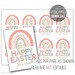 Easter Printable Tags, He is Risen Tag, Boho Rainbow Gift, Modern ...