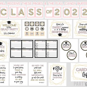 Graduation Printable Package Grad Party Decor Class of - Etsy